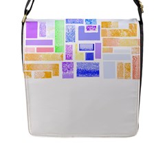 Blocks T- Shirt Blockage Abstract Art 2 T- Shirt Flap Closure Messenger Bag (l) by EnriqueJohnson