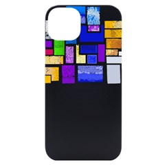 Blocks T- Shirt Blockage Abstract Art 2 T- Shirt Iphone 14 Plus Black Uv Print Case by EnriqueJohnson