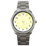 Blue And Yellow T- Shirtcircle Of Hope T- Shirt Sport Metal Watch Front