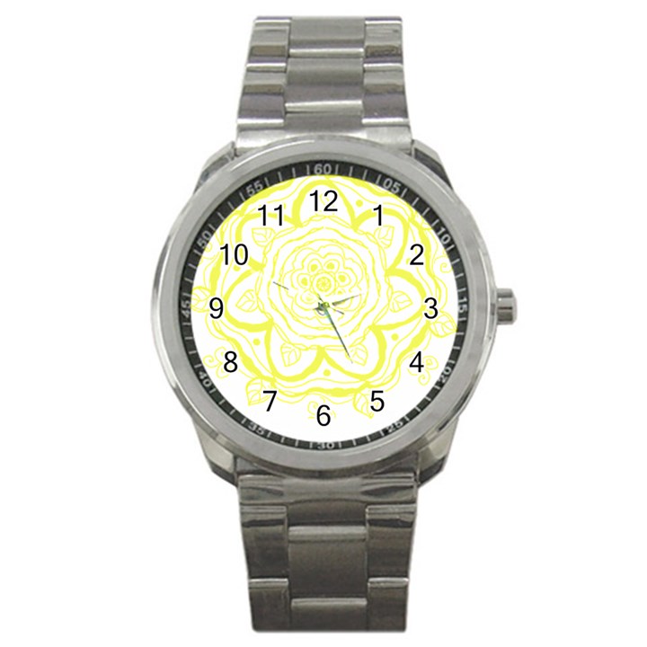 Blue And Yellow T- Shirtcircle Of Hope T- Shirt Sport Metal Watch