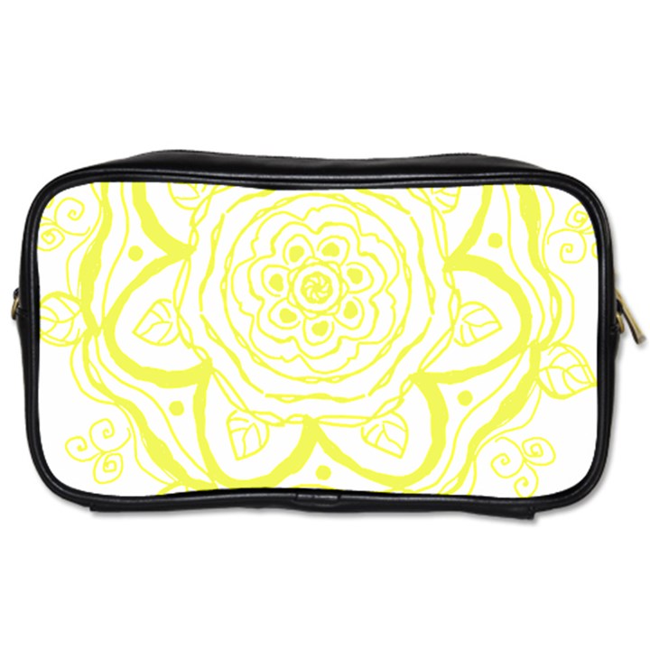 Blue And Yellow T- Shirtcircle Of Hope T- Shirt Toiletries Bag (Two Sides)