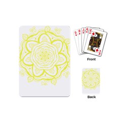 Blue And Yellow T- Shirtcircle Of Hope T- Shirt Playing Cards Single Design (mini)