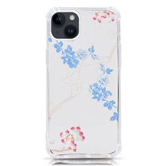 Blue Flowers T- Shirtblue And Pink Flowers Floral Art T- Shirt Iphone 14 Plus Tpu Uv Print Case by EnriqueJohnson