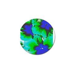 Blue T- Shirt Blue Flower Of Happiness Golf Ball Marker (10 Pack) by EnriqueJohnson