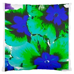 Blue T- Shirt Blue Flower Of Happiness Standard Premium Plush Fleece Cushion Case (one Side) by EnriqueJohnson