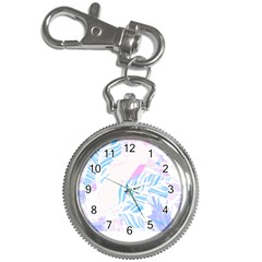 Blue T- Shirt Blue Tropical Pattern T- Shirt Key Chain Watches