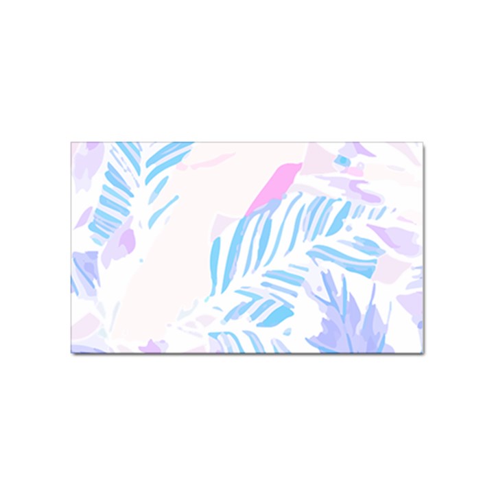 Blue T- Shirt Blue Tropical Pattern T- Shirt Sticker (Rectangular)