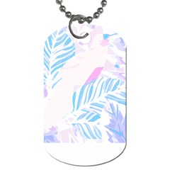 Blue T- Shirt Blue Tropical Pattern T- Shirt Dog Tag (one Side) by EnriqueJohnson