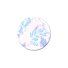 Blue T- Shirt Blue Tropical Pattern T- Shirt Golf Ball Marker