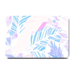 Blue T- Shirt Blue Tropical Pattern T- Shirt Small Doormat by EnriqueJohnson