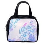 Blue T- Shirt Blue Tropical Pattern T- Shirt Classic Handbag (One Side) Front