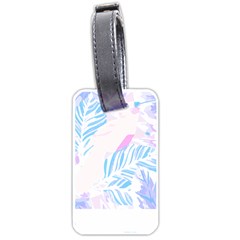 Blue T- Shirt Blue Tropical Pattern T- Shirt Luggage Tag (one side)