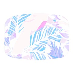 Blue T- Shirt Blue Tropical Pattern T- Shirt Mini Square Pill Box