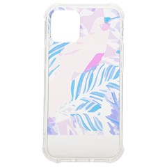 Blue T- Shirt Blue Tropical Pattern T- Shirt iPhone 12 mini TPU UV Print Case	