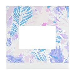 Blue T- Shirt Blue Tropical Pattern T- Shirt White Box Photo Frame 4  X 6 