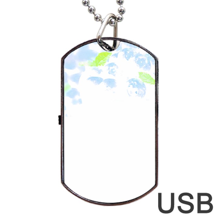 Blueberries T- Shirt Blueberries T- Shirt Dog Tag USB Flash (One Side)