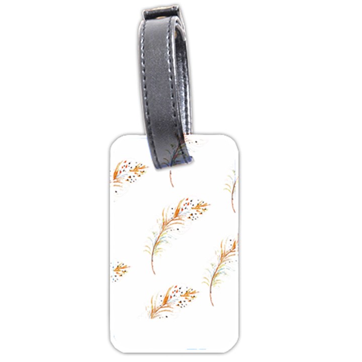 Boho Feather Pattern T- Shirt Boho Feather Pattern 8 Luggage Tag (two sides)