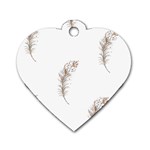 Boho Feather Pattern T- Shirt Boho Feather Pattern T- Shirt Dog Tag Heart (Two Sides) Front