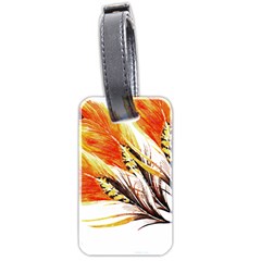 Boho Fire Feather Pattern T- Shirt Boho Fire Feather Pattern T- Shirt Luggage Tag (two Sides) by EnriqueJohnson