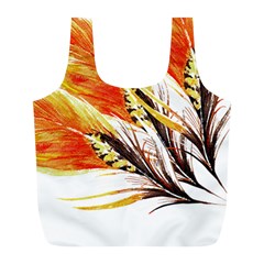 Boho Fire Feather Pattern T- Shirt Boho Fire Feather Pattern T- Shirt Full Print Recycle Bag (l) by EnriqueJohnson