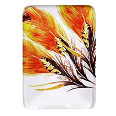 Boho Fire Feather Pattern T- Shirt Boho Fire Feather Pattern T- Shirt Rectangular Glass Fridge Magnet (4 Pack) by EnriqueJohnson