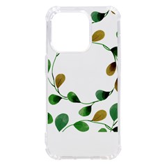 Boho Leaf Pattern T- Shirt Boho Leaf Pattern T- Shirt Iphone 14 Pro Tpu Uv Print Case