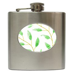 Boho Leaf Pattern T- Shirt Boho Leaf Pattern8 Hip Flask (6 Oz) by EnriqueJohnson