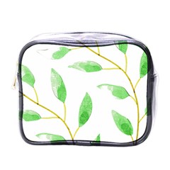 Boho Leaf Pattern T- Shirt Boho Leaf Pattern8 Mini Toiletries Bag (one Side) by EnriqueJohnson