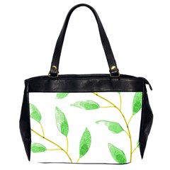 Boho Leaf Pattern T- Shirt Boho Leaf Pattern8 Oversize Office Handbag (2 Sides) by EnriqueJohnson