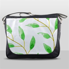 Boho Leaf Pattern T- Shirt Boho Leaf Pattern8 Messenger Bag by EnriqueJohnson