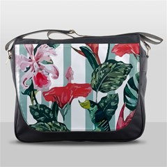 Botanical T- Shirt Botanical Attractive Cardinal Flowers T- Shirt Messenger Bag by EnriqueJohnson