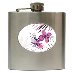 Botanical T- Shirt Botanical Creative Flower Mounted T- Shirt Hip Flask (6 Oz) by EnriqueJohnson