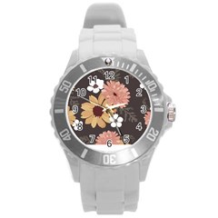 Botanical T- Shirt Botanical Delicate Floral T- Shirt Round Plastic Sport Watch (l) by EnriqueJohnson