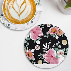 Botanical T- Shirt Botanical Graceful Pattern T- Shirt UV Print Round Tile Coaster