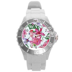 Botanical T- Shirt Botanical Graceful Revival T- Shirt Round Plastic Sport Watch (l) by EnriqueJohnson