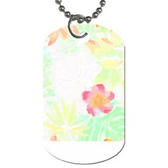 Botanical T- Shirt Botanical Handsome Coral Flower T- Shirt Dog Tag (Two Sides)