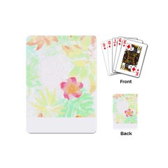 Botanical T- Shirt Botanical Handsome Coral Flower T- Shirt Playing Cards Single Design (Mini)