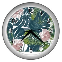 Botanical T- Shirt Botanical Majestic Unloading T- Shirt Wall Clock (silver) by EnriqueJohnson