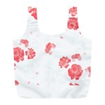 Botanical T- Shirt Botanical Pattern Flower De Purple T- Shirt Full Print Recycle Bag (L) Front