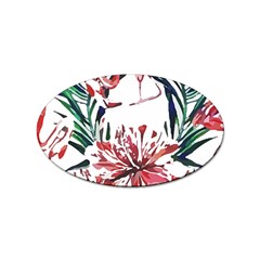 Botanical T- Shirt Botanical Pattern Hummingbird T- Shirt Sticker Oval (10 Pack) by EnriqueJohnson