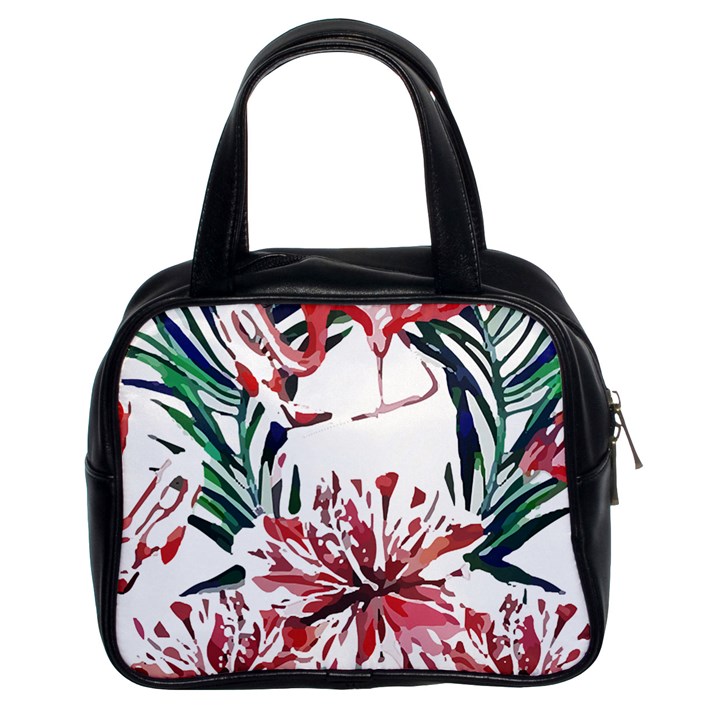 Botanical T- Shirt Botanical Pattern Hummingbird T- Shirt Classic Handbag (Two Sides)