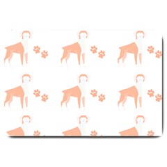 Boxer Dog Pattern T- Shirt Boxer Dog Cute Pattern T- Shirt Large Doormat by EnriqueJohnson