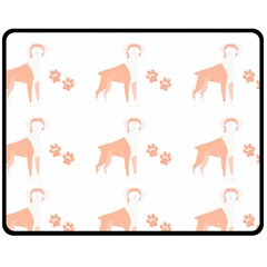 Boxer Dog Pattern T- Shirt Boxer Dog Cute Pattern T- Shirt Fleece Blanket (medium) by EnriqueJohnson