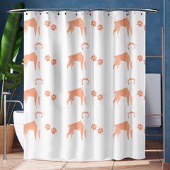 Boxer Dog Pattern T- Shirt Boxer Dog Cute Pattern T- Shirt Shower Curtain 60  X 72  (medium)  by EnriqueJohnson