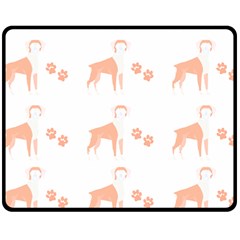 Boxer Dog Pattern T- Shirt Boxer Dog Cute Pattern T- Shirt Two Sides Fleece Blanket (medium) by EnriqueJohnson