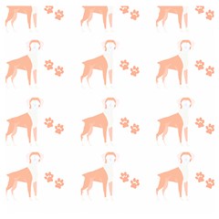 Boxer Dog Pattern T- Shirt Boxer Dog Cute Pattern T- Shirt Wooden Puzzle Square by EnriqueJohnson