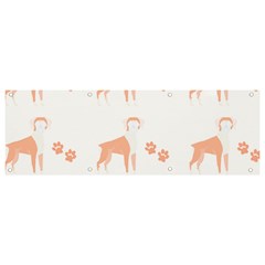 Boxer Dog Pattern T- Shirt Boxer Dog Cute Pattern T- Shirt Banner And Sign 9  X 3  by EnriqueJohnson