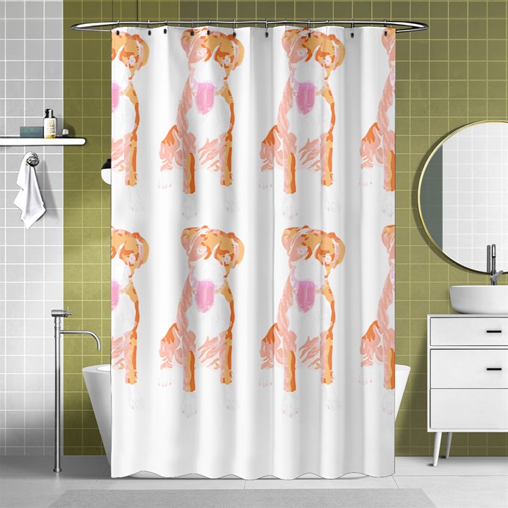 Boxer Dog Pattern T- Shirt Boxer Dog Pattern T- Shirt (1) Shower Curtain 48  x 72  (Small) 