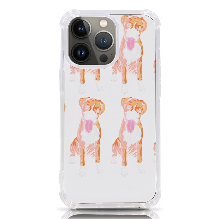 Boxer Dog Pattern T- Shirt Boxer Dog Pattern T- Shirt (1) iPhone 13 Pro TPU UV Print Case