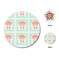 Boxer Dog Pattern T- Shirt Boxer Dog Pattern T- Shirt Playing Cards Single Design (round)